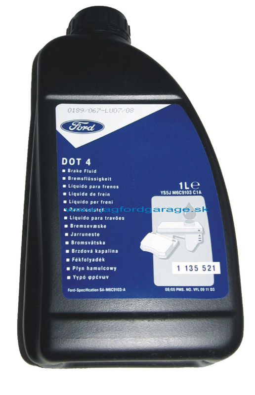 Brzdová kvapalina DOT-4 Ford 1L Brzdová kvapalina DOT-4 Ford 1L